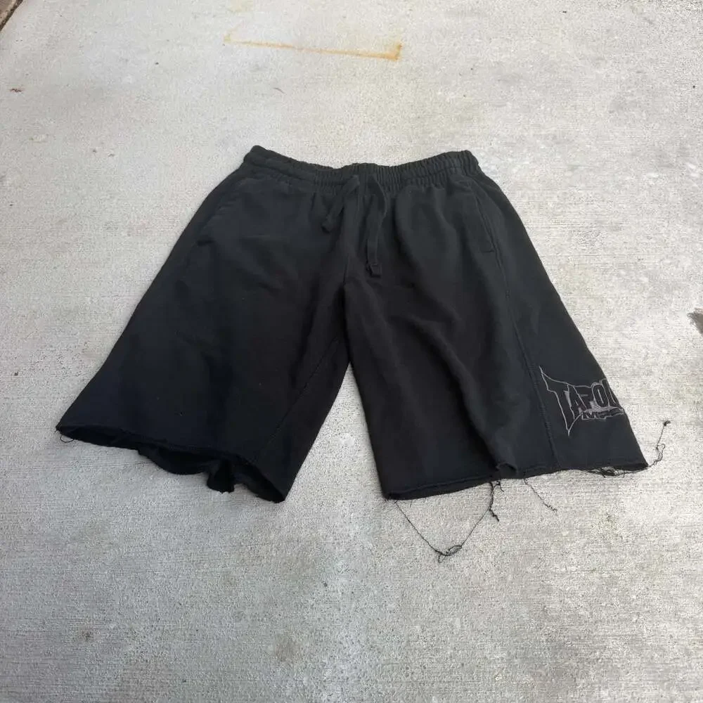 Baggy wide leg y2k Tapout MPS Men's Black Shorts  #y2k #baggy #wideleg